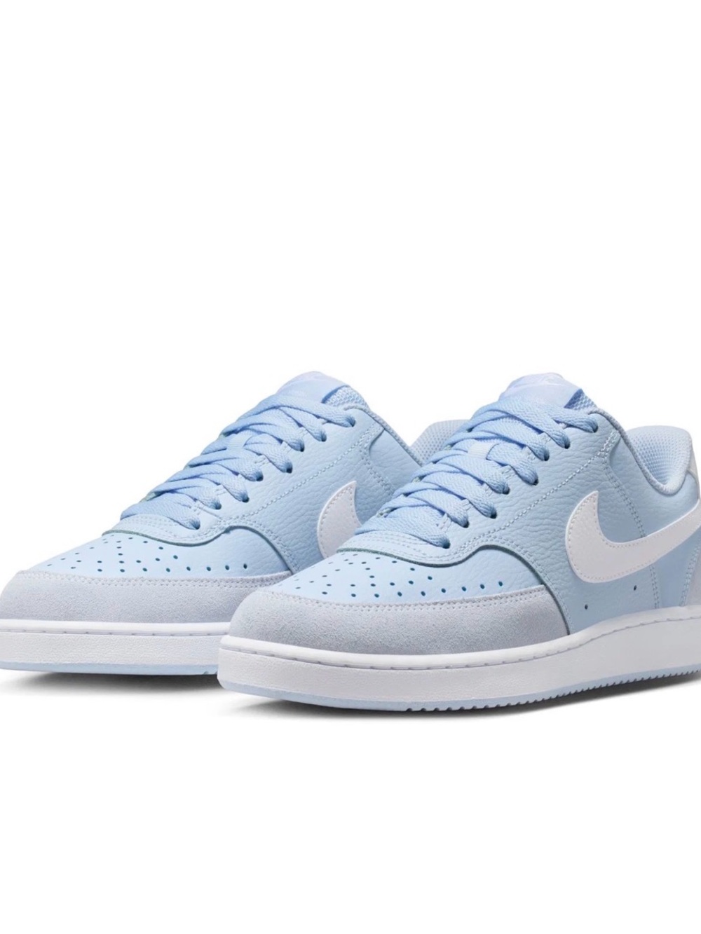 Nike Men’s Low-Top Sneakers - Light Blue/White Swoosh